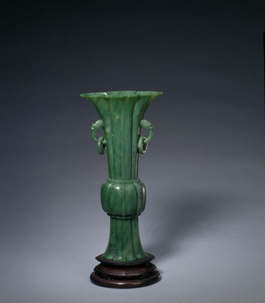 图片[1]-Jasper Double Beast Ears Begonia Style Goblet-China Archive